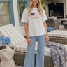 Sweet Freedom Oversized Embroidered Tee Image - 1