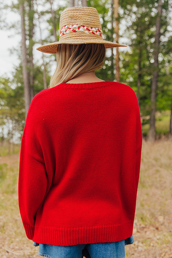 All-American Cutie Oversized Knit Sweater Image - 4