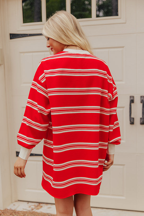 Dockside Cutie Knit Stripe Mini Dress Image - 4