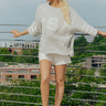 USA Vibes Patchwork Oversized Tee in Heather Grey Image - 1