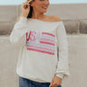 All-American Fun Embroidered Sweatshirt Image - 1