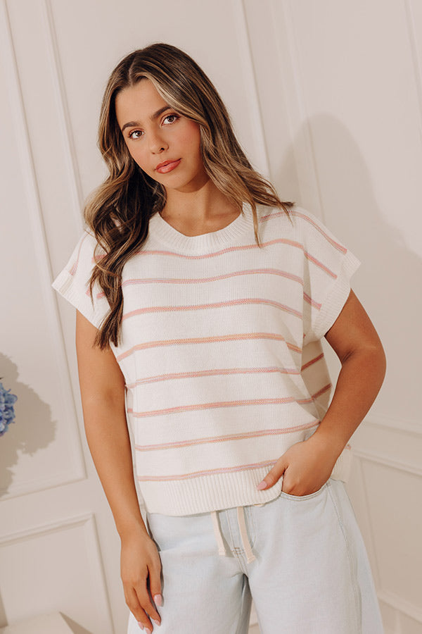 Country Club Chic Stripe Knit Top