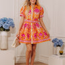 Soho Statement Floral Button Down Mini Dress Image - 1