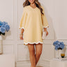 Lakehouse Muse Fringed Mini Dress in Yellow Image - 1