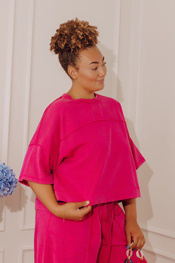 Soft Reset Oversized Crop Tee Curves Image - 3