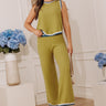 Vacay Plans High Waist Knit Wide Leg Pants Image - 1