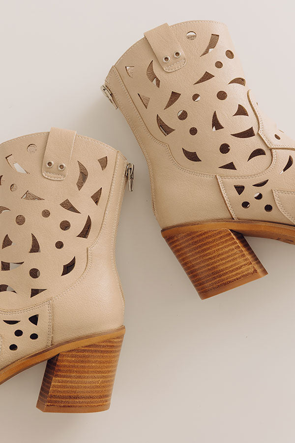 The Libby Faux Leather Cut-Out Boot Image - 5