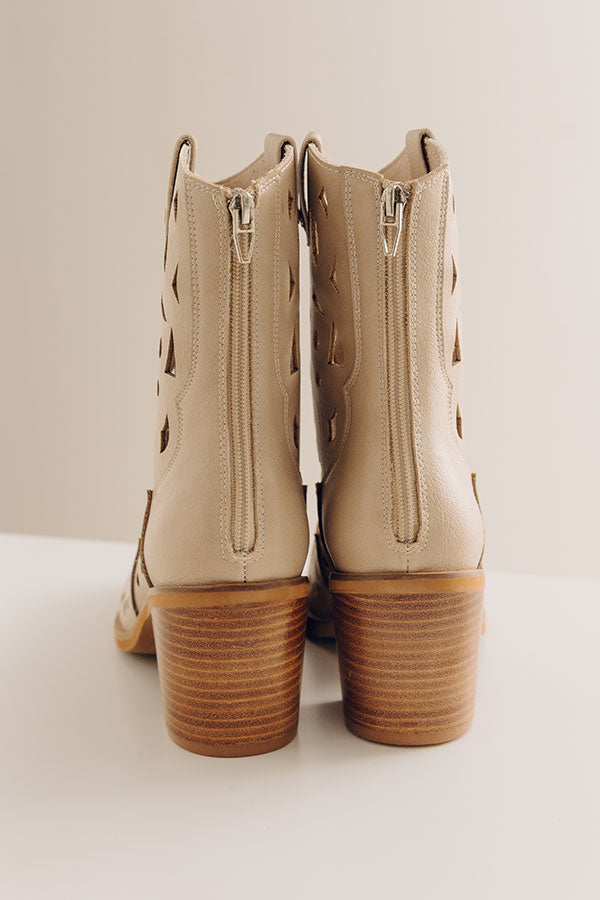 The Libby Faux Leather Cut-Out Boot Image - 4