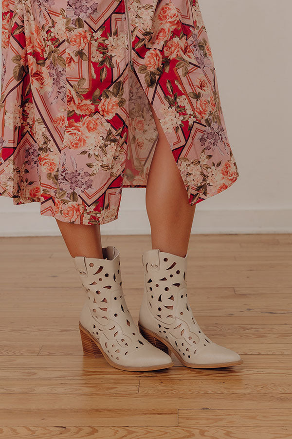 The Libby Faux Leather Cut-Out Boot