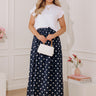 Madison Brunch Two Piece Midi Dress in Navy Image - 1