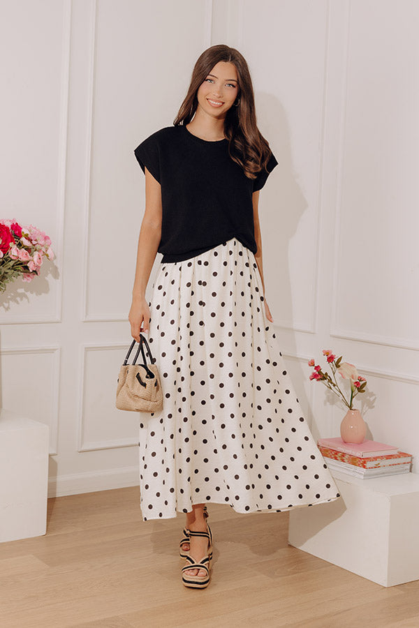 Madison Brunch Two Piece Midi Dress in Cream