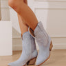The Nicole Faux Suede Cowboy Boots Image - 1