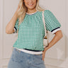 Country Club Charm Knit Gingham Top Image - 1