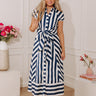 Harbor Muse Stripe Midi Dress Image - 1