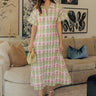 Simple Joy Button Down Floral Midi Dress Image - 1