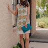 Getaway Chic Floral Embroidered Mini Dress in Ocean Blue Image - 1