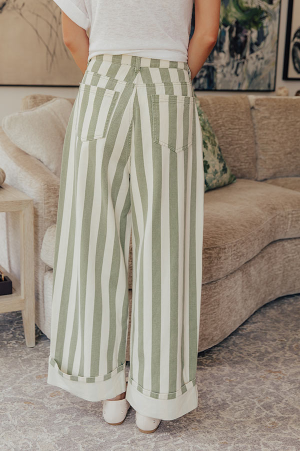 The Camille Midrise Barrel Leg Stripe Jean Image - 4