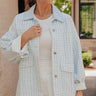 Picnic Date Gingham Denim Jacket in Sky Blue Image - 1