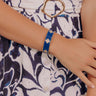 Charming Smile Cubic Zirconia Cuff Bracelet in Navy Image - 1