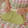Vacation Muse Woven Clutch in Lime Image - 1