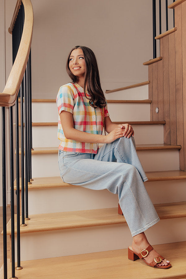 The Gracie Button Up Gingham Top Image - 2