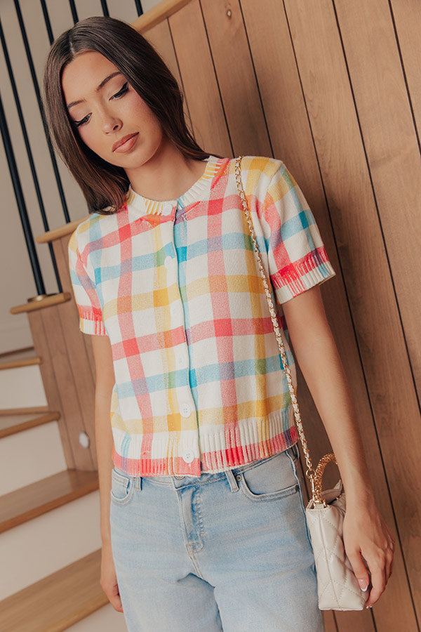 The Gracie Button Up Gingham Top Image - 4