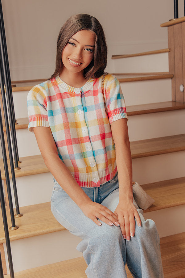 The Gracie Button Up Gingham Top Image - 1