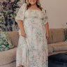 Wrapped in Romance Floral Smocked Eyelet Midi Dress Curves Image - 1