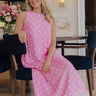 Uptown Ease Polka Dot Midi Dress in Pink Image - 1