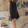 Weekend in Portofino Eyelet Mini Dress in Black Image - 1