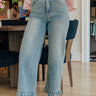 The Cornelia Midrise Ruffle Straight Leg Jean Image - 1