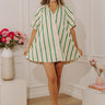 Yacht Club Charm Poplin Mini Dress in Green Image - 1