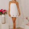 Oceanside Chic Embellished Linen-Blend Mini Dress Image - 1