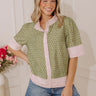 Graceful Allure Embroidered Button Down Top Image - 1