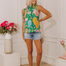 Bright Side Floral Shift Top in Green Image - 1