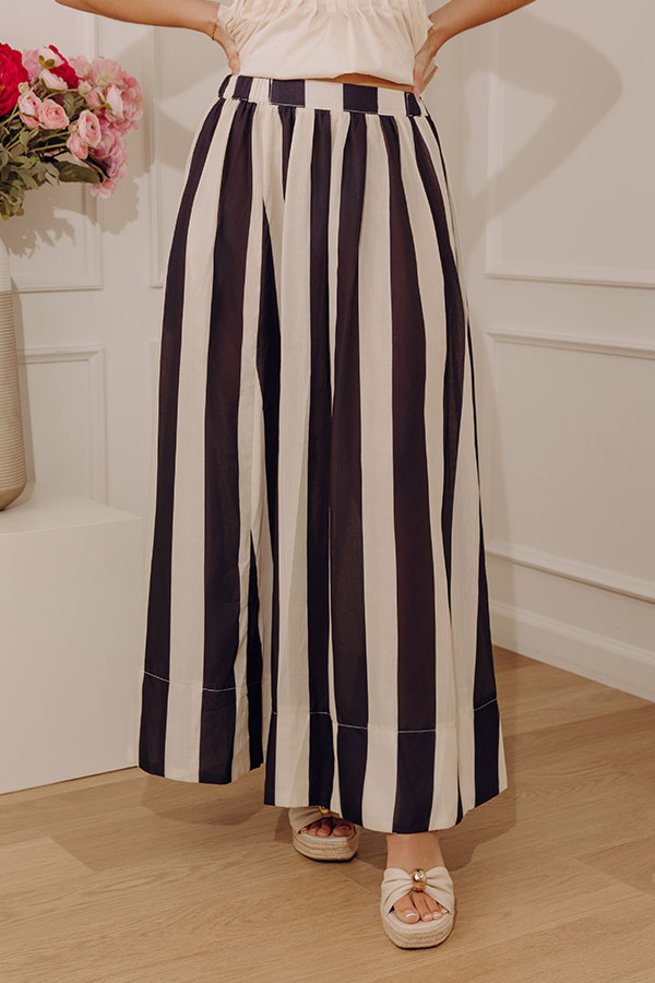 Boathouse Classic High Waist Stripe Maxi Skirt Image - 2