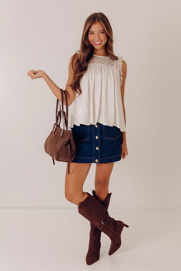 Chantilly Charm Satin Top Image - 1
