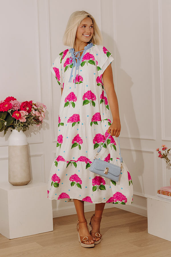 Hydrangea Season Midi Dress Image - 1