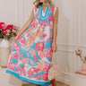Bright Side Chic Floral Midi Dress in Blue Image - 1