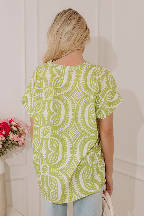 Bungalow Bliss Oversized Top in Lime Punch Image - 3