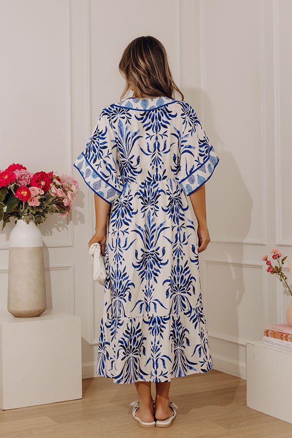 Mediterranean Bloom Midi Dress Image - 4