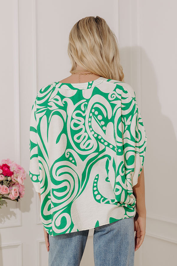 Resort Ready Dolman Top in Green Image - 4