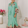 Capri Cabana Satin Maxi Dress in Seaglass Curves Image - 1