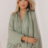 City Lights Organza Zip Up Top in Sage Image - 1