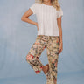 The Faye High Waist Floral Straight Leg Jean Image - 1