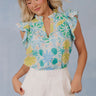 Coastal Mosaic Floral Top Image - 1