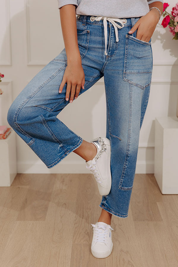 RISEN Calvin Midrise Barrel Leg Jean