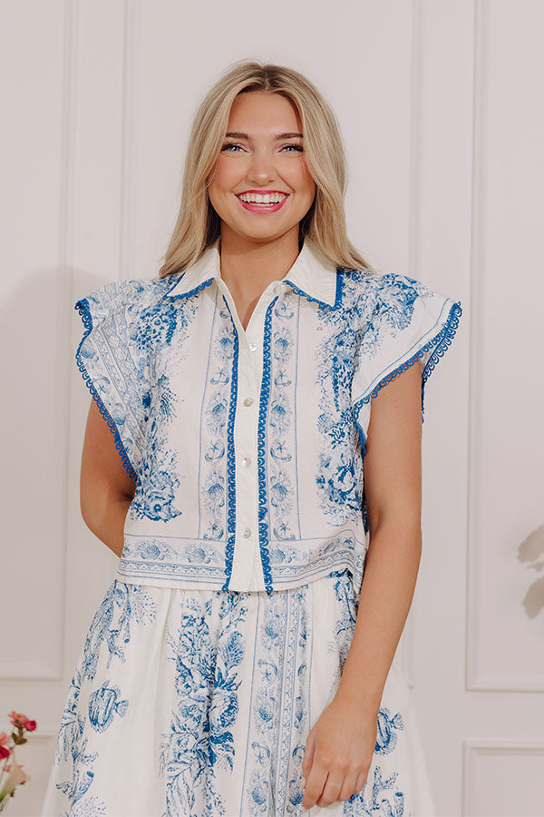 Kensington Garden Floral Button Up Top Image - 1