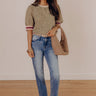 RISEN Kristy High Waist Straight Leg Jean in Medium Wash Image - 1