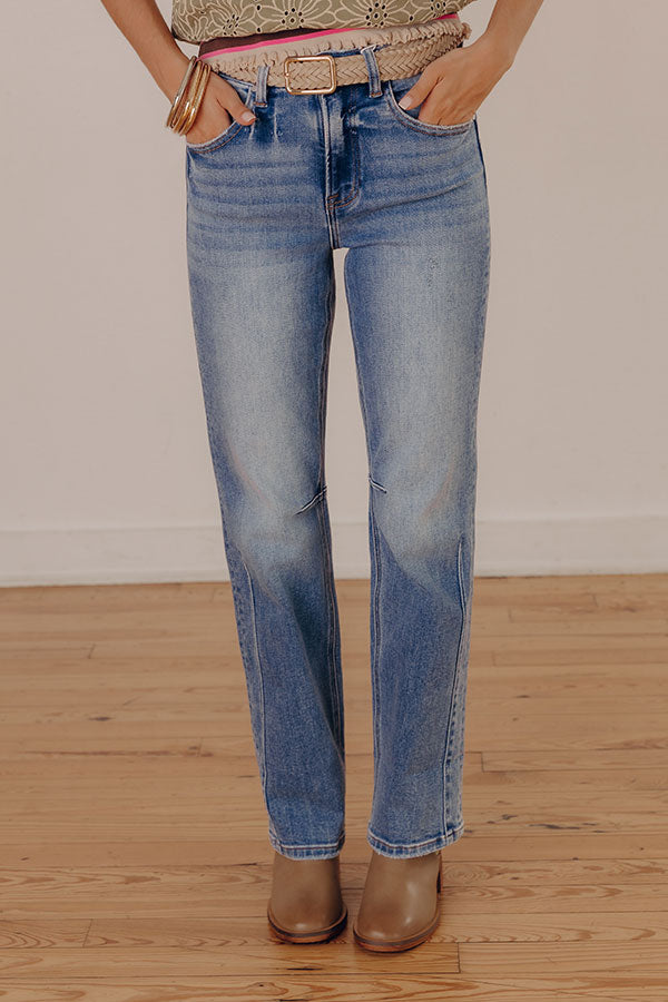 RISEN Kristy High Waist Straight Leg Jean in Medium Wash Image - 2